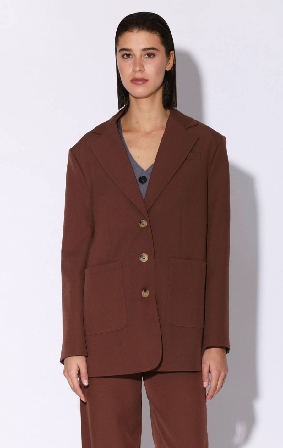 Walter Baker Jagger Blazer, Chocolate | Jackets