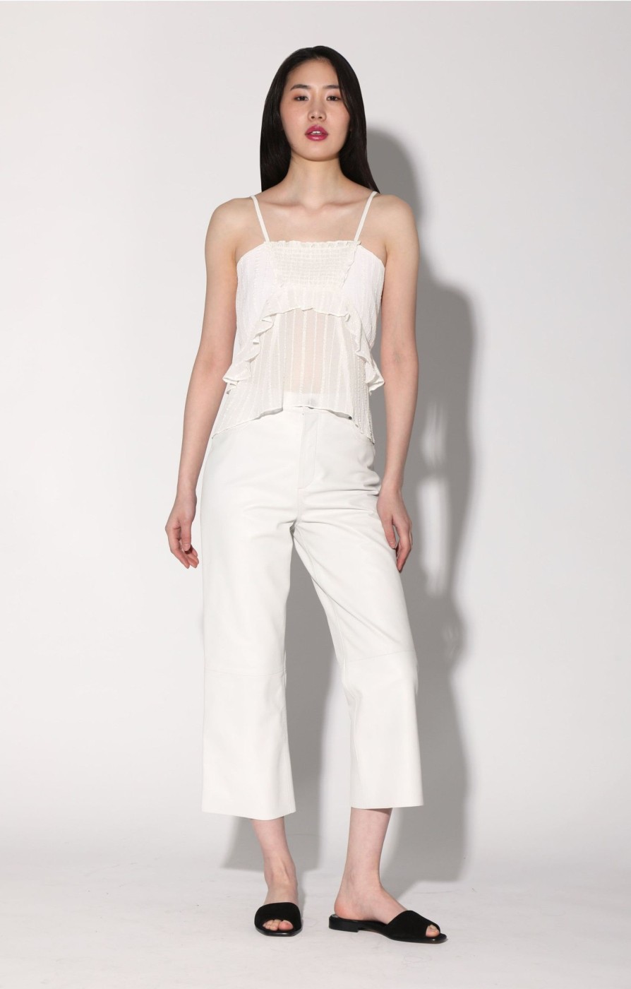 Walter Baker Venice Pant, Bright White-Leather | Leather