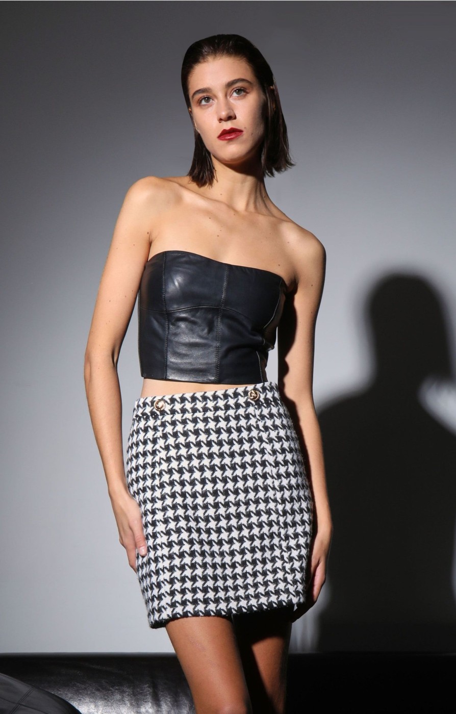 Walter Baker Payton Skirt, Posh Houndstooth | Bottoms