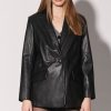 Walter Baker Mia Blazer, Black-Leather | Leather