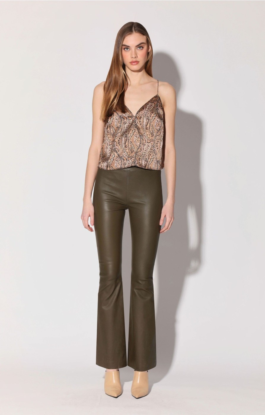 Walter Baker Lexie Pant, Moss-Stretch Leather | Leather