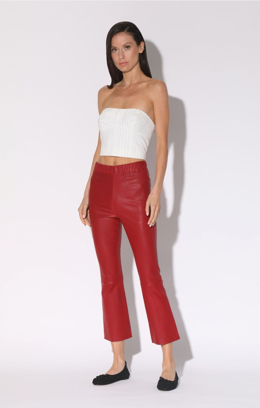 Walter Baker Lori Pant, Red-Leather | Bottoms