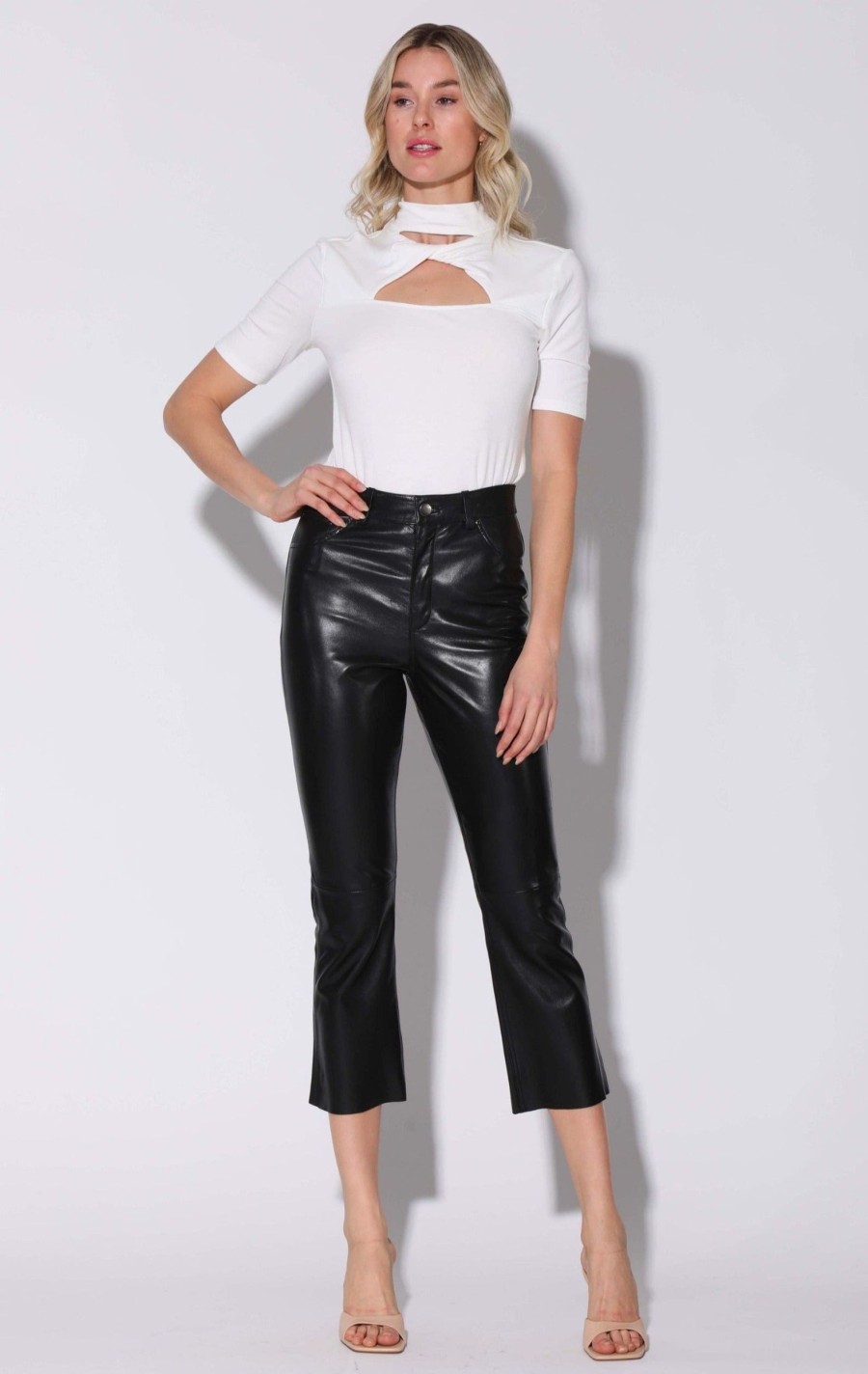 Walter Baker Selma Pant, Black-Leather | Leather