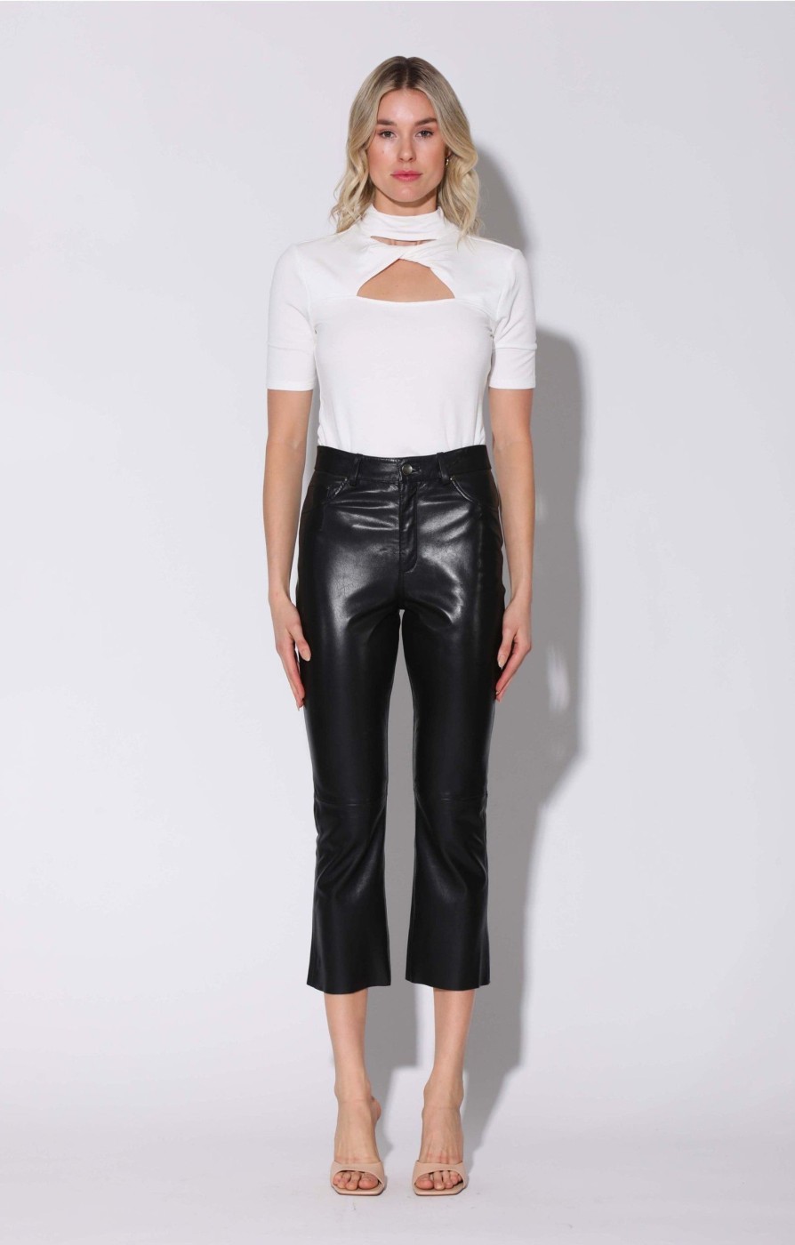 Walter Baker Selma Pant, Black-Leather | Leather