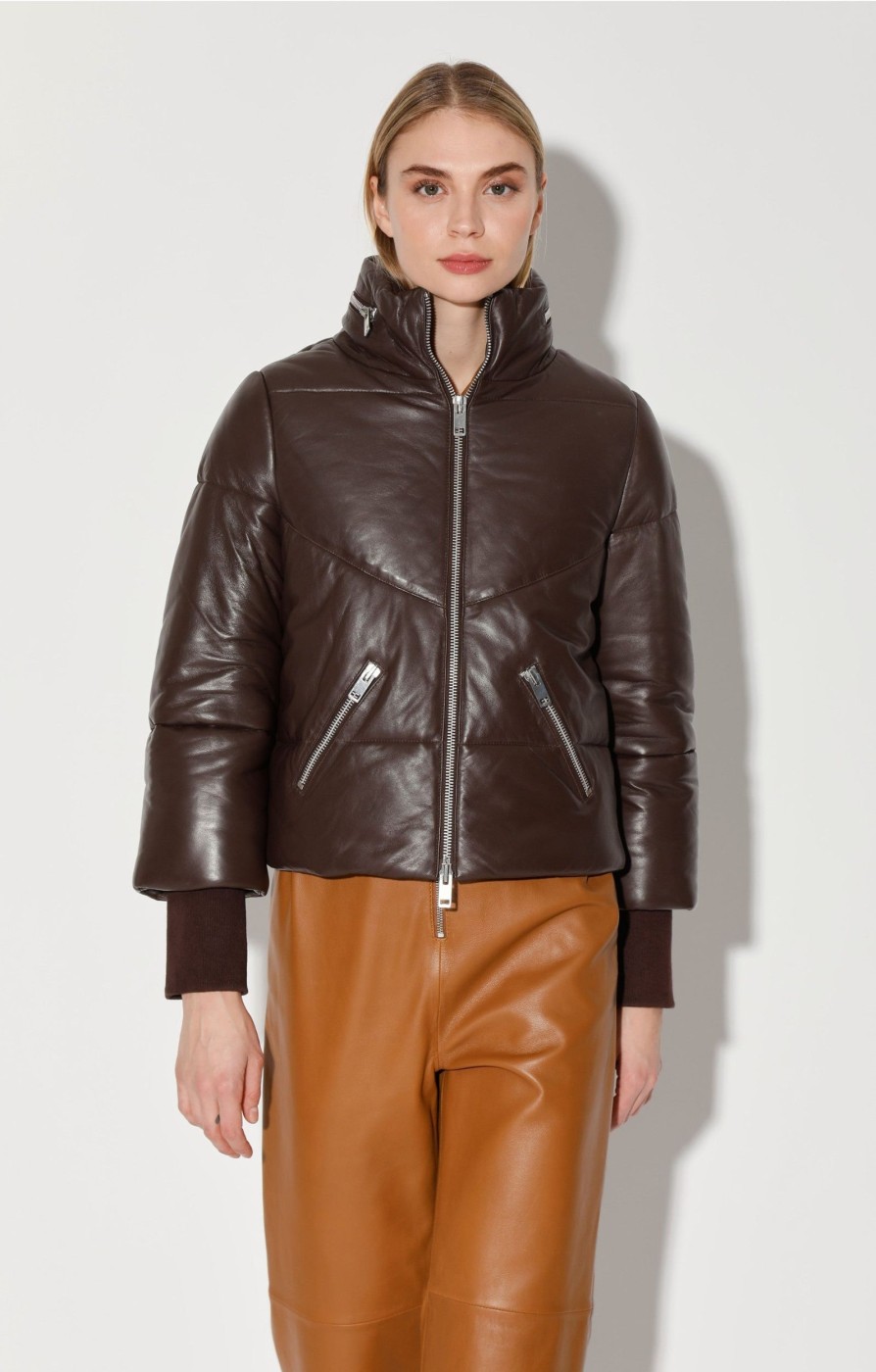 Walter Baker Edwina Jacket, Mocha-Leather | Jackets