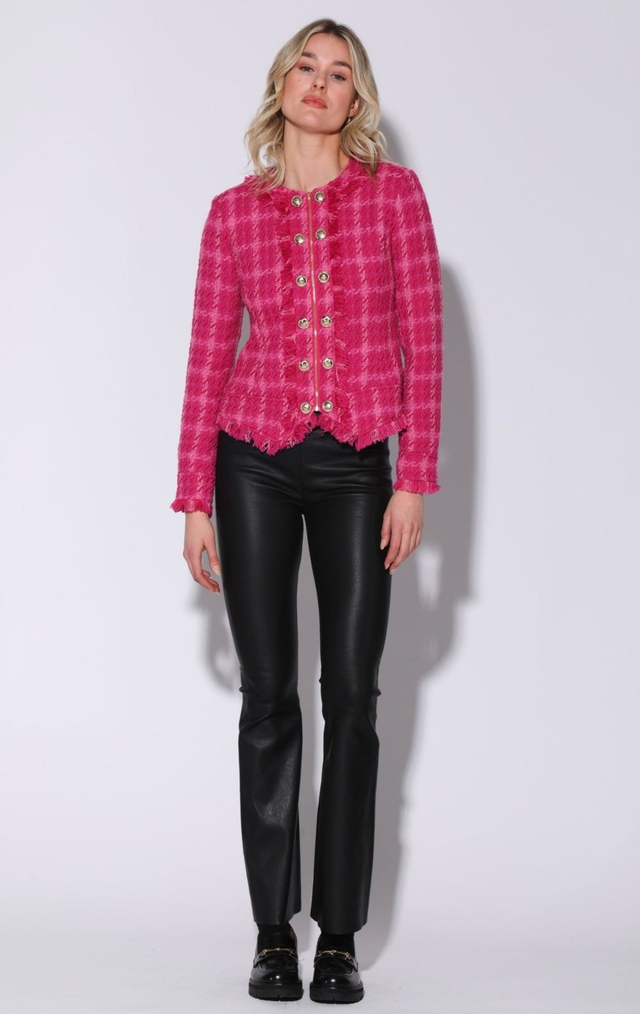 Walter Baker Brittany Jacket, Magenta Electric Tweed | Jackets