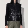 Walter Baker Landon Vest, Black-Puffer Leather | Leather