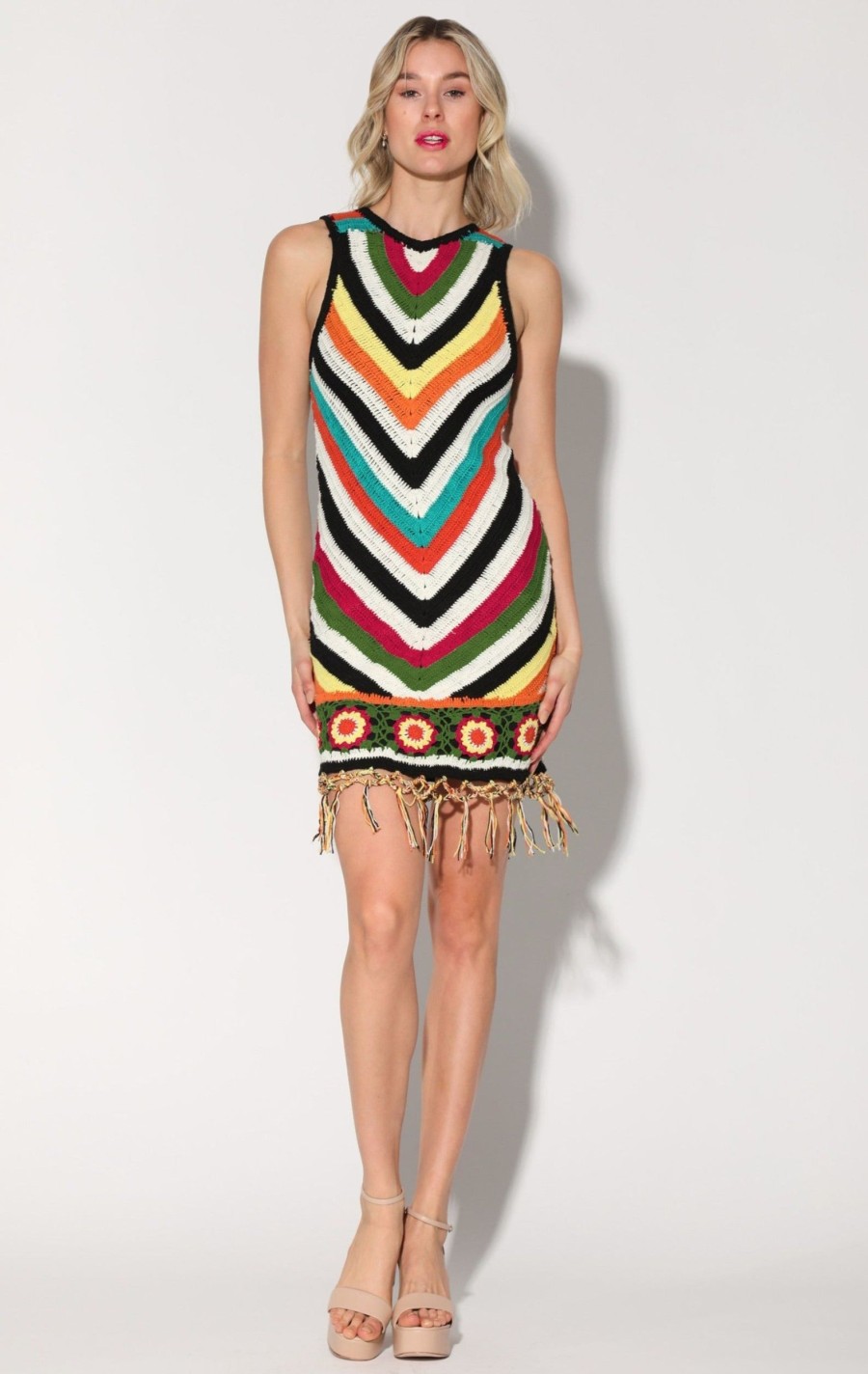 Walter Baker Amarie Dress, Rainbow Sun Crochet | Dresses