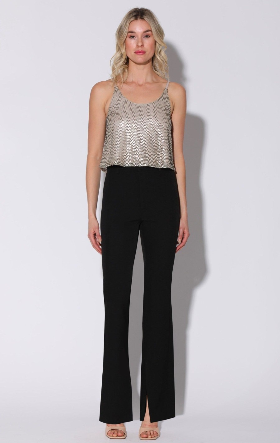 Walter Baker Amber Top, Champagne Beading | Tops