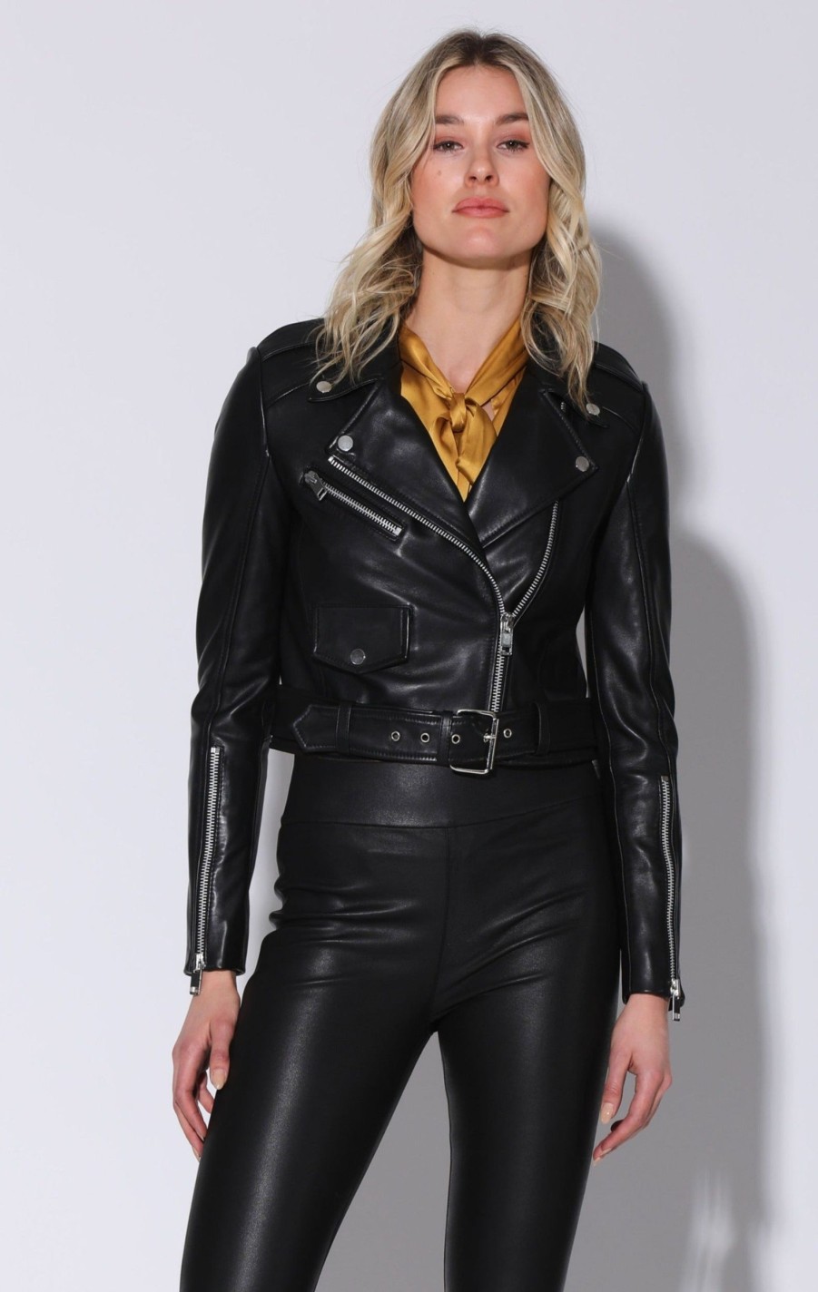 Walter Baker Jase Jacket, Black-Leather | Leather