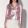 Walter Baker Liz Jacket, Pink Frost Metallic-Leather | Jackets