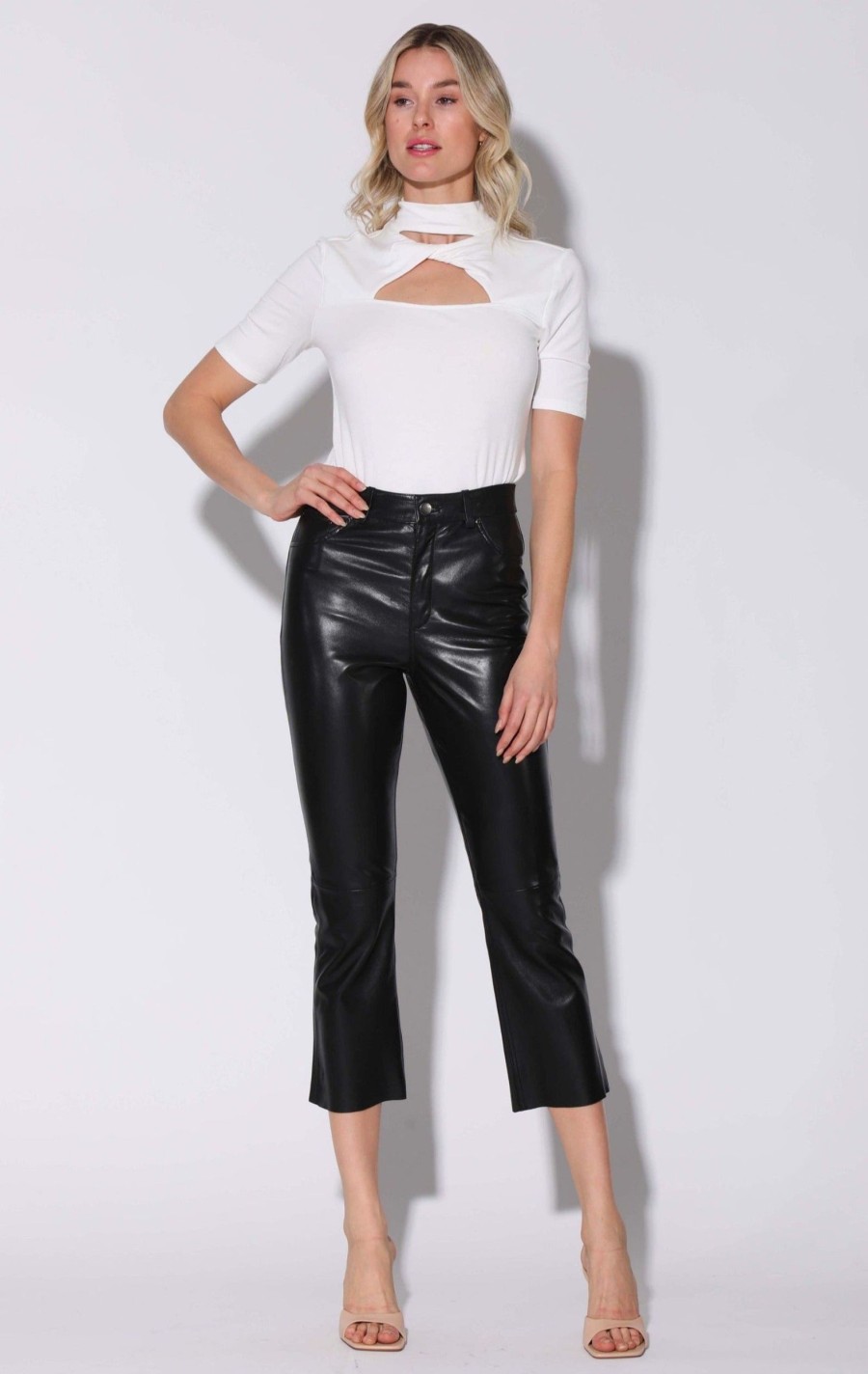 Walter Baker Selma Pant, Black-Leather | Bottoms