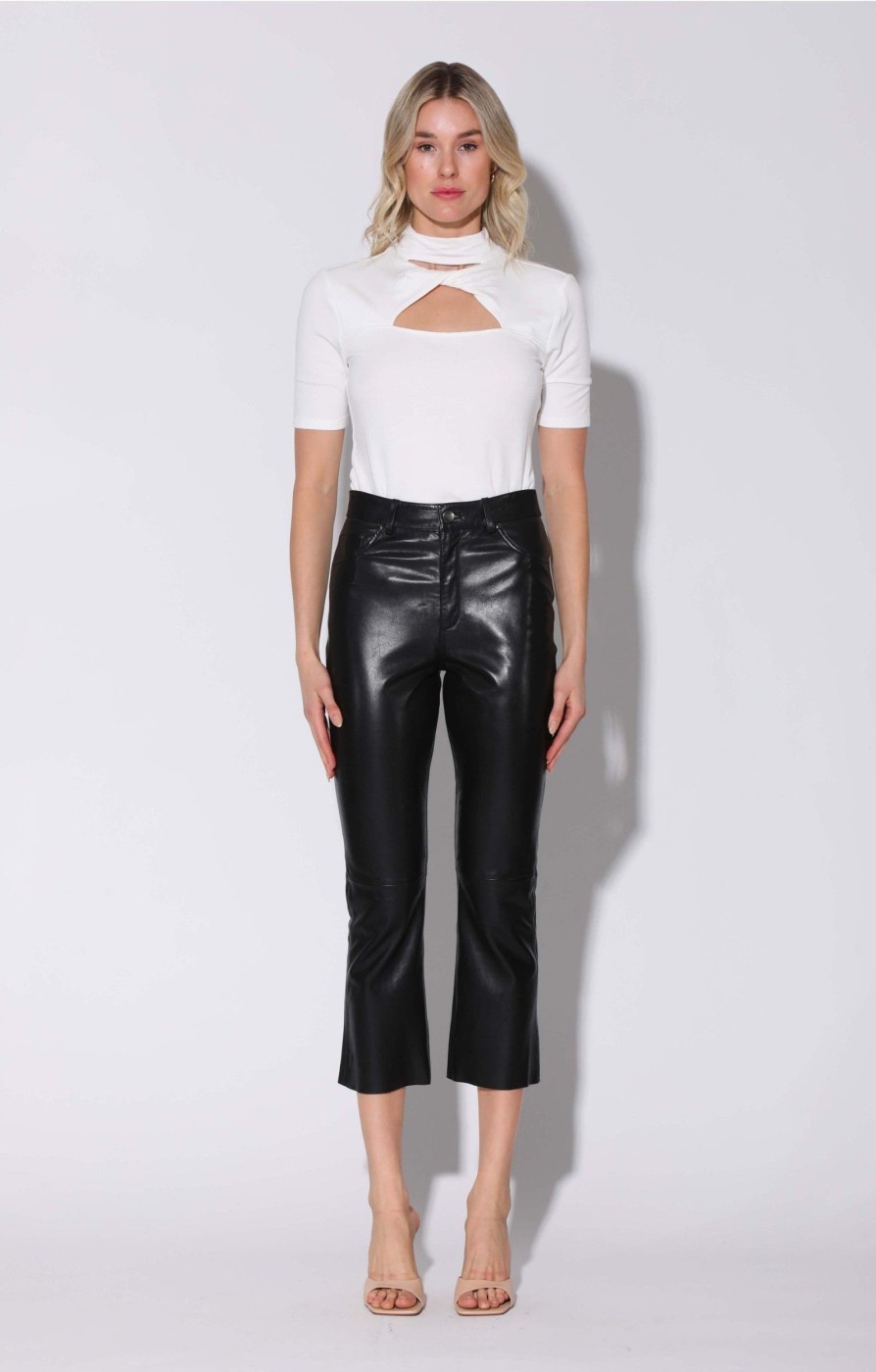 Walter Baker Selma Pant, Black-Leather | Bottoms