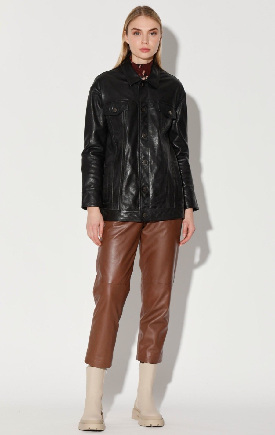 Walter Baker Sutton Jacket, Black-Vt Wash Leather | Jackets