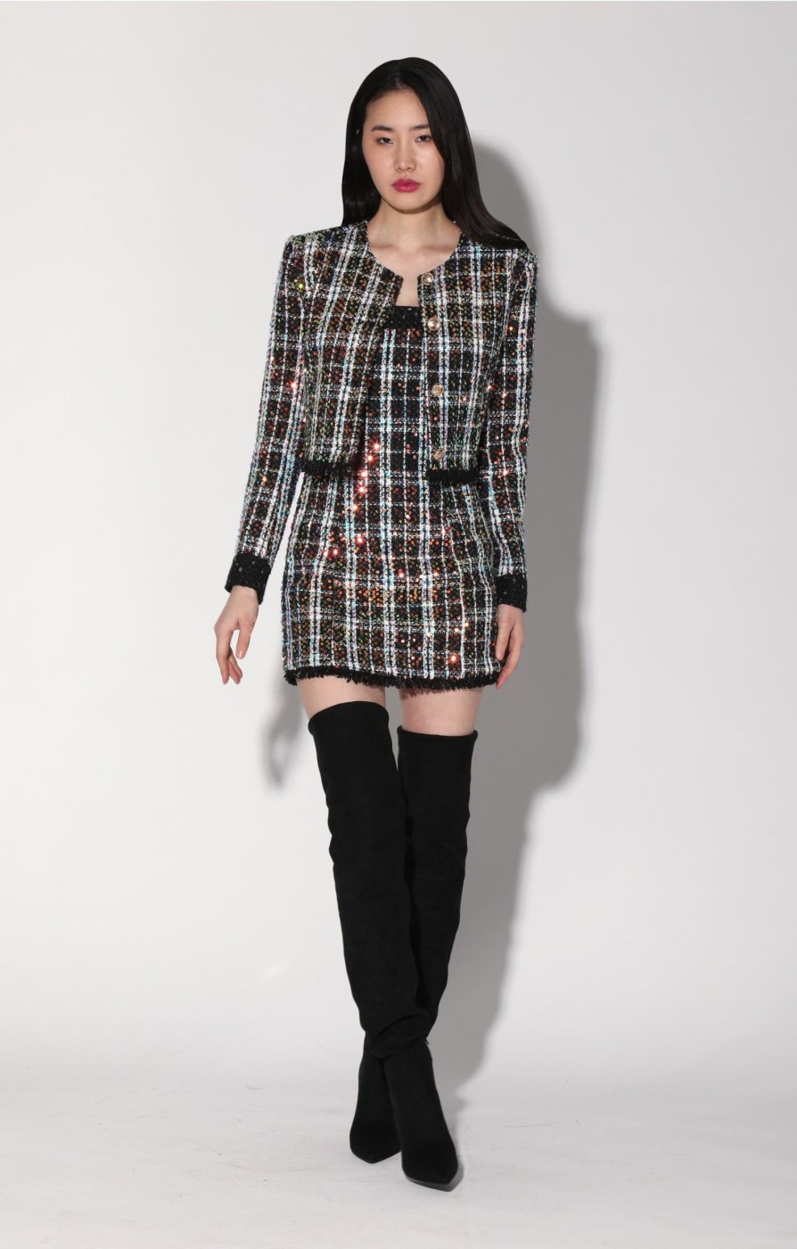 Walter Baker Alessia Jacket, Broadway Tweed Black | Jackets