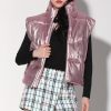 Walter Baker Landon Vest, Pink Frost Metallic-Leather | Jackets