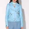 Walter Baker Allison Jacket, Sky Blue-Leather | Leather