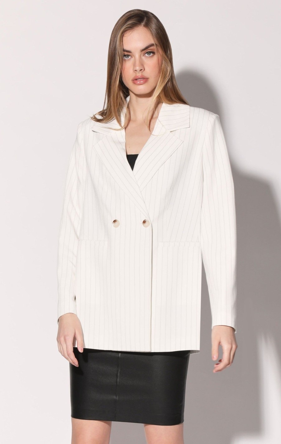 Walter Baker Misha Blazer, Chicago Pin Stripe | Jackets