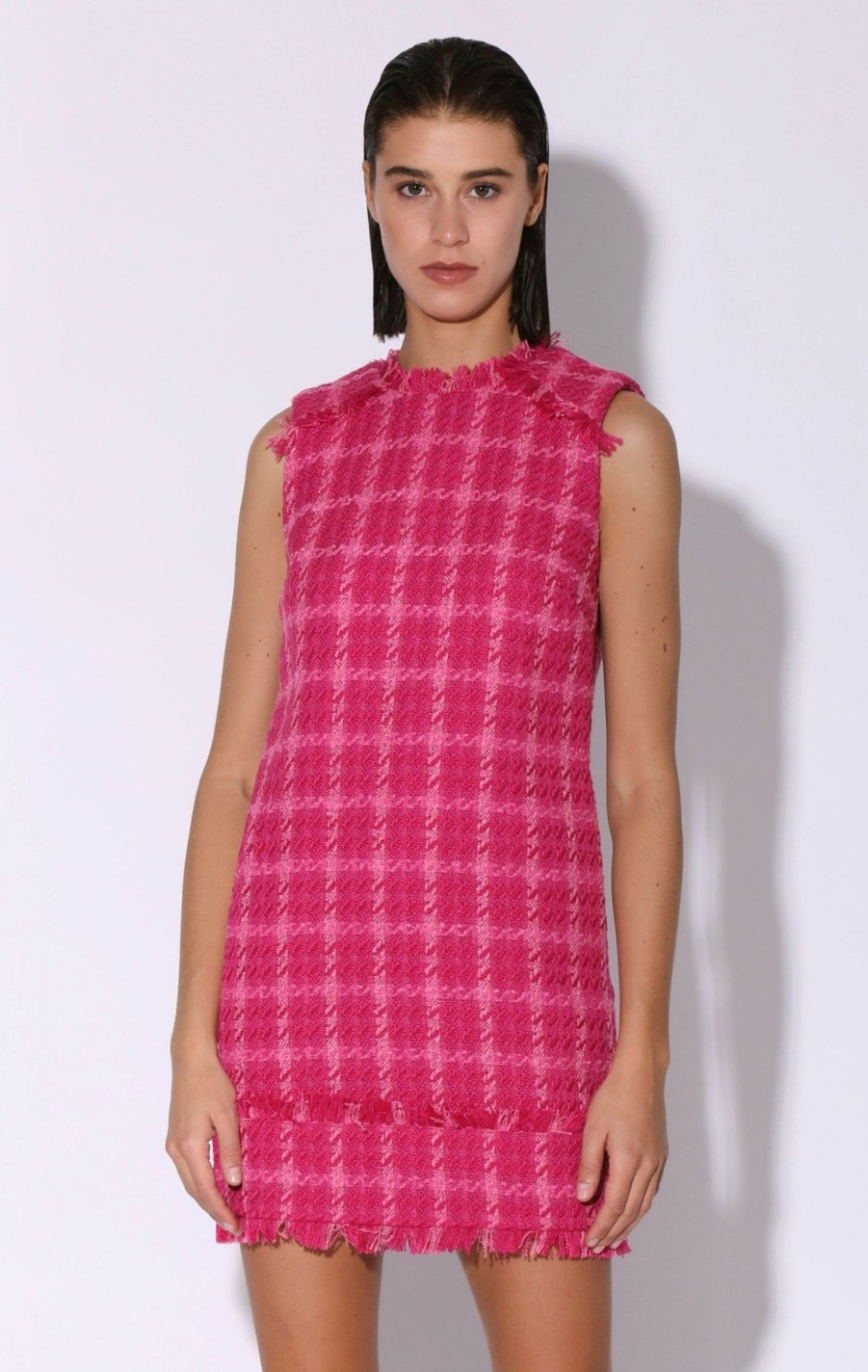 Walter Baker Bethani Dress, Magenta Electric Tweed | Dresses