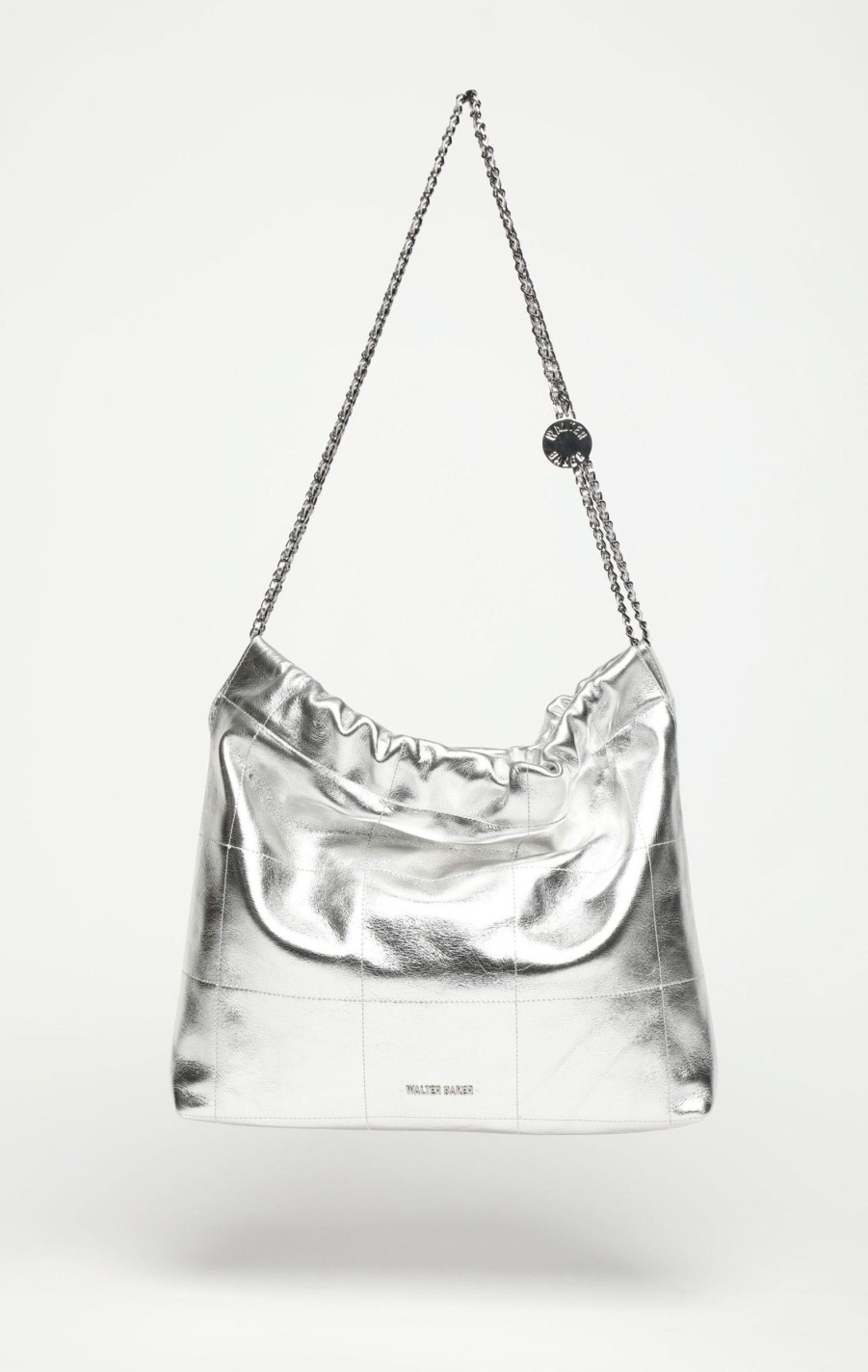 Walter Baker Cleo Shoulder, Metallic Silver | Handbags