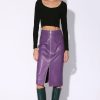 Walter Baker Galette Skirt, Amethyst-Leather | Leather