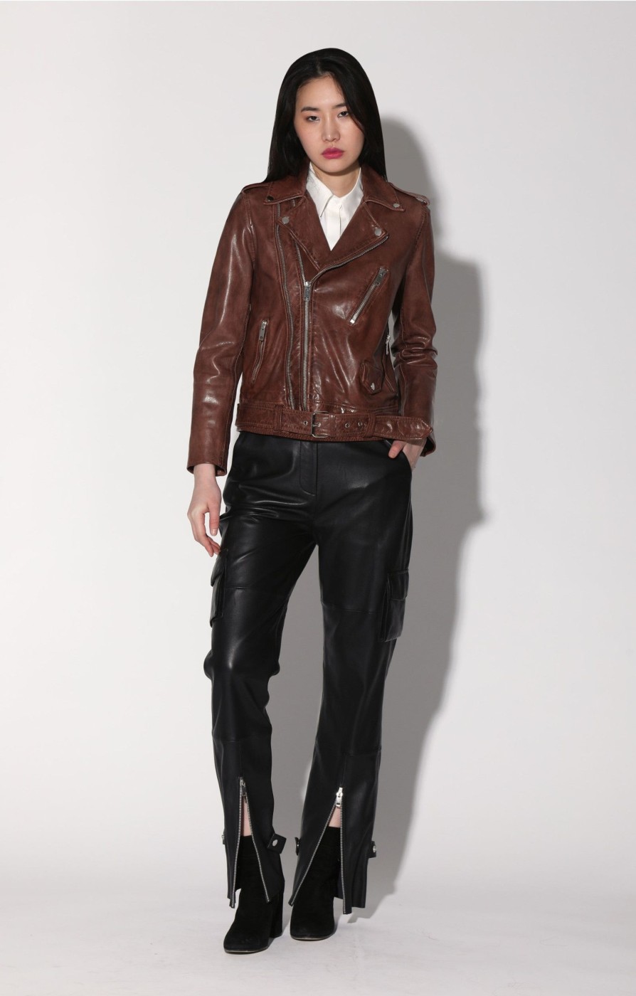 Walter Baker Kingsley Jacket, Walnut-Leather | Leather