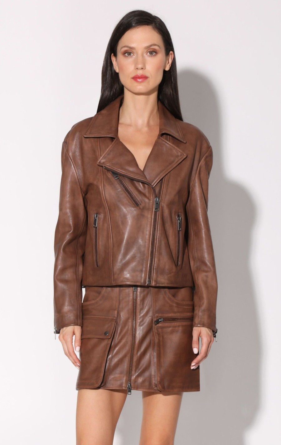 Walter Baker Sammy Jacket, Teak-Leather | Jackets