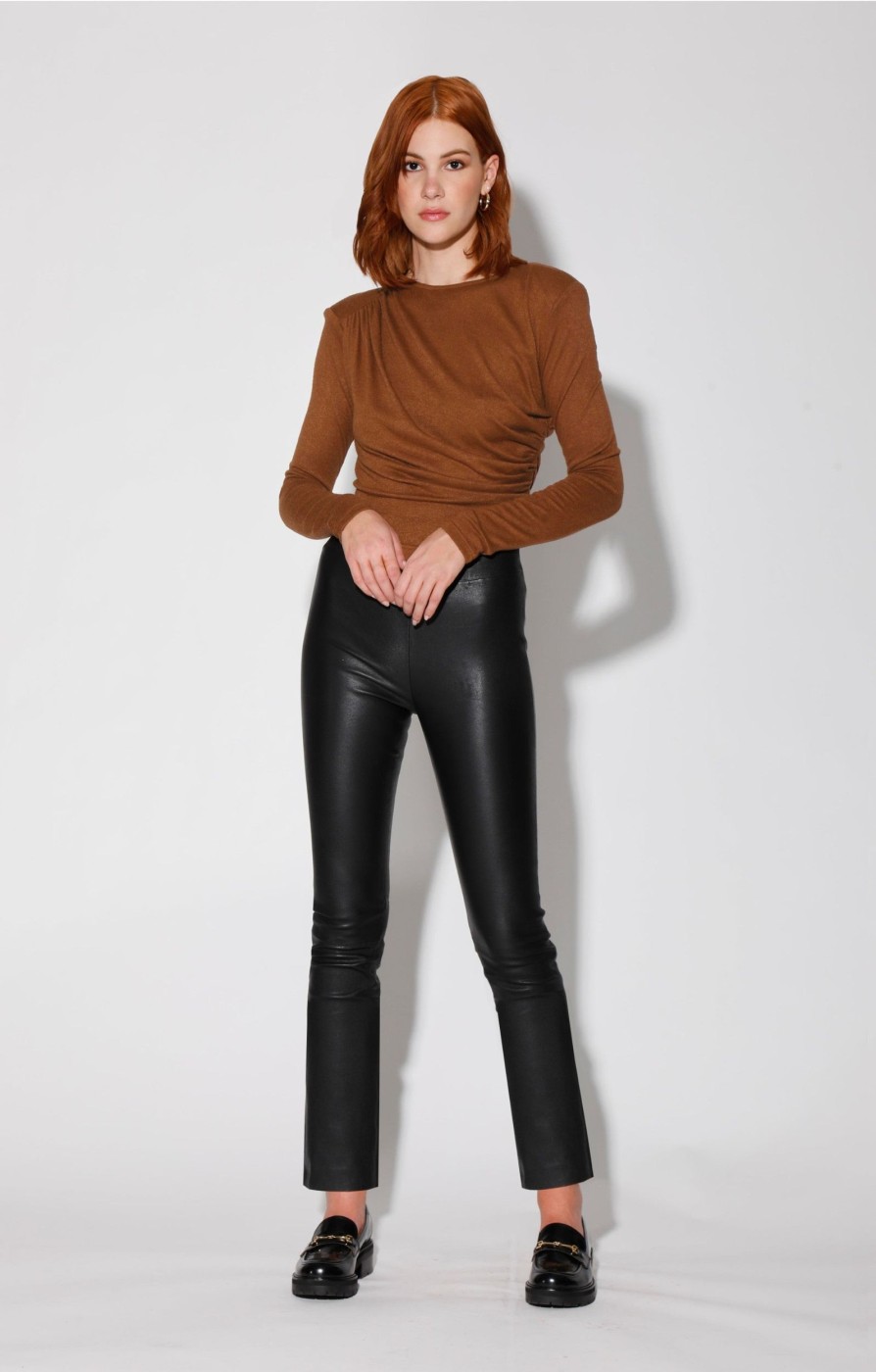 Walter Baker Karina Pant, Black-Stretch Leather | Leather