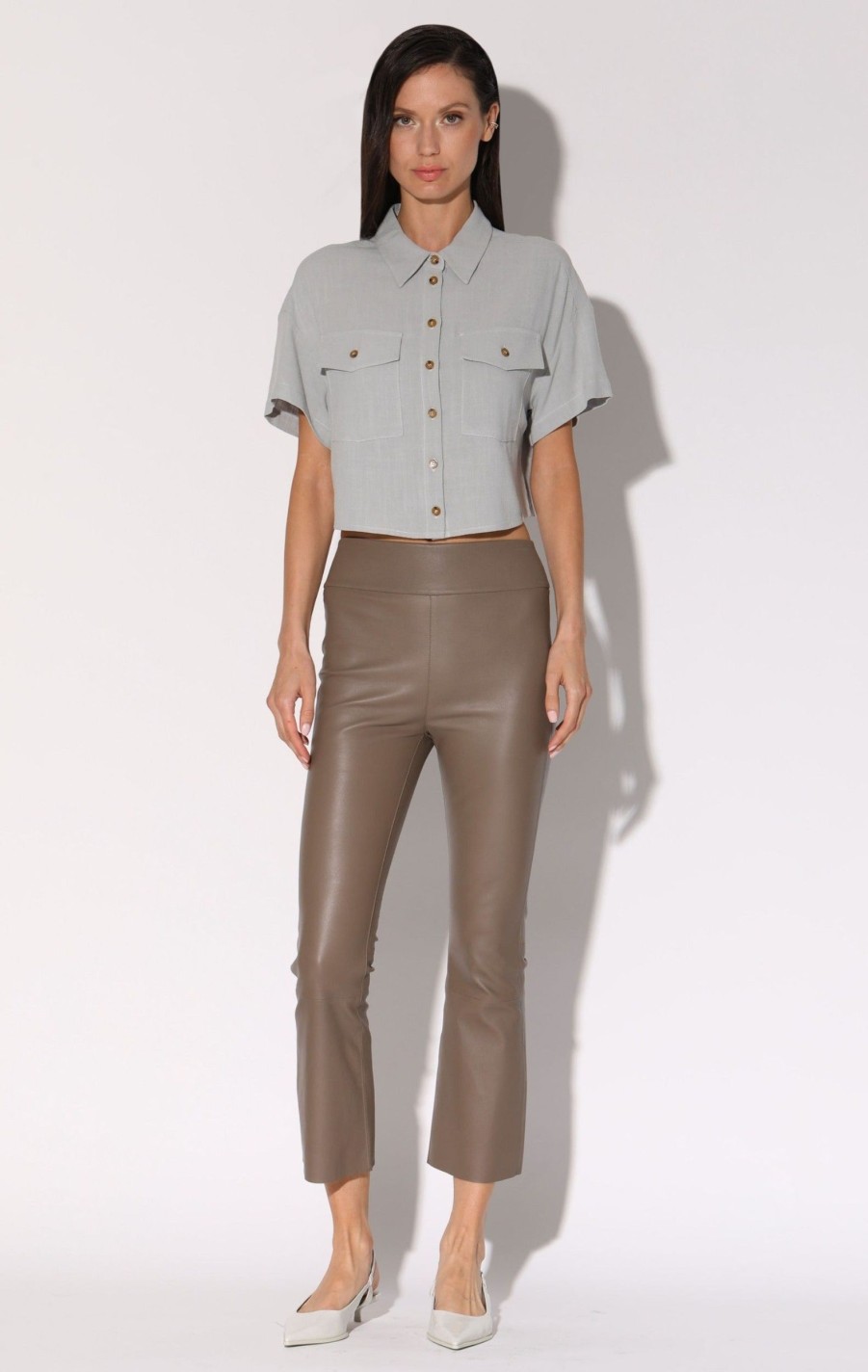 Walter Baker Luisa Pant, Sand-Stretch Leather | Leather